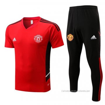 Chandal del Manchester United Manga Corta 2022-2023 Rojo Chandal del Manchester United Manga Corta 2022-2023 Rojo