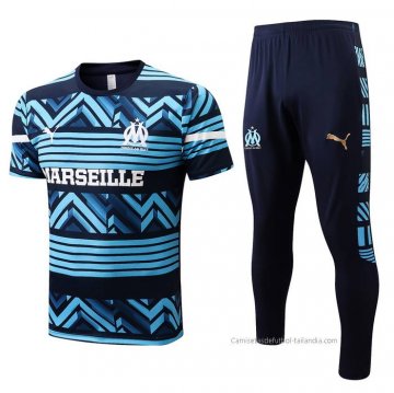Chandal del Olympique Marsella Manga Corta 2022-2023 Azul Chandal del Olympique Marsella Manga Corta 2022-2023 Azul