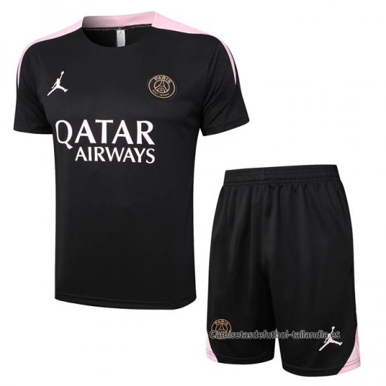 Chandal del Paris Saint-Germain Jordan Manga Corta 2024-2025 Negro - Pantalon Corto - Haga un click en la imagen para cerrar