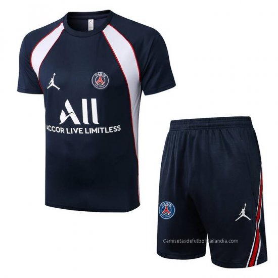 Chandal del Paris Saint-Germain Jordan Manga Corta 2022-2023 Azul - Pantalon Corto - Haga un click en la imagen para cerrar