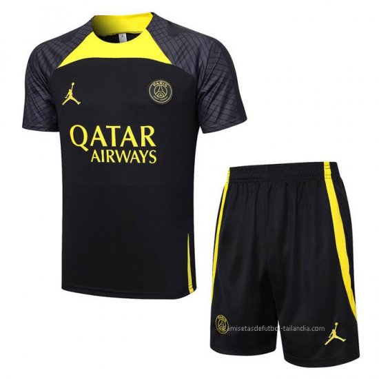 Chandal del Paris Saint-Germain Jordan Manga Corta 2023-2024 Negro - Pantalon Corto - Haga un click en la imagen para cerrar