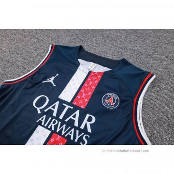 Chandal del Paris Saint-Germain Jordan Sin Mangas 2023-2024 Azul