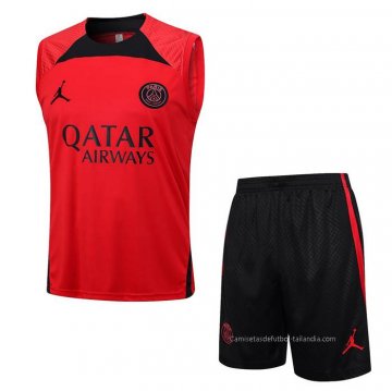 Chandal del Paris Saint-Germain Jordan Sin Mangas 2023-2024 Rojo Chandal del Paris Saint-Germain Jordan Sin Mangas 2023-2024 Rojo