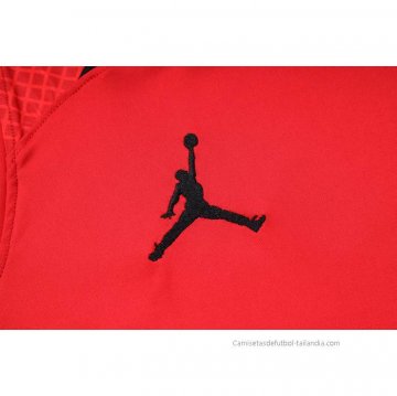 Chandal del Paris Saint-Germain Jordan Sin Mangas 2023-2024 Rojo
