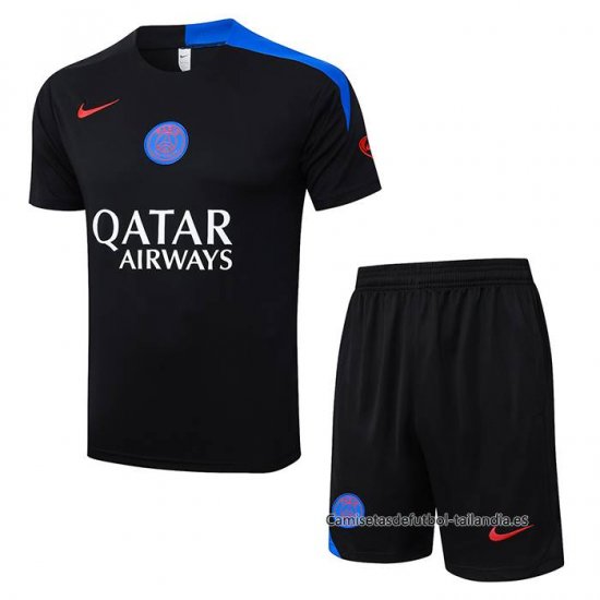 Chandal del Paris Saint-Germain Manga Corta 2025-2026 Negro - Pantalon Corto - Haga un click en la imagen para cerrar