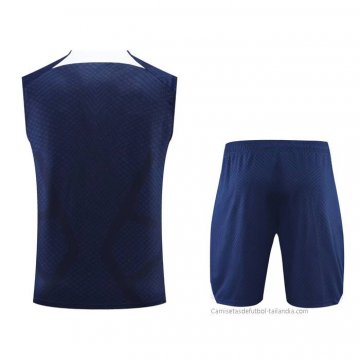 Chandal del Paris Saint-Germain Sin Mangas 2022-2023 Azul