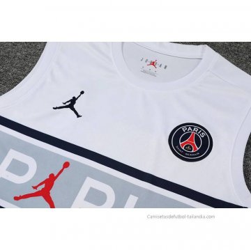 Chandal del Paris Saint-Germain Sin Mangas 2022-2023 Blanco y Gris