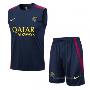 Chandal del Paris Saint-Germain Sin Mangas 2023-2024 Azul Chandal del Paris Saint-Germain Sin Mangas 2023-2024 Azul