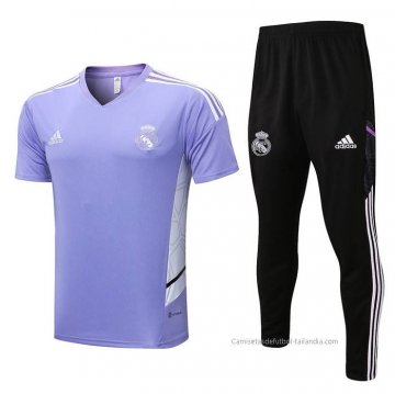 Chandal del Real Madrid Manga Corta 2022-2023 Purpura Chandal del Real Madrid Manga Corta 2022-2023 Purpura