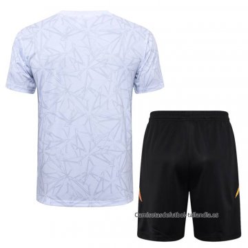 Chandal del Real Madrid Manga Corta 2024-2025 Blanco - Pantalon Corto