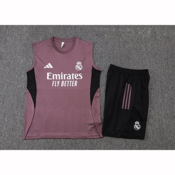 Chandal del Real Madrid Sin Mangas 2025-2026 Gris Purpura