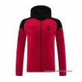 Chaqueta con Capucha del AC Milan 2024-2025 Rojo