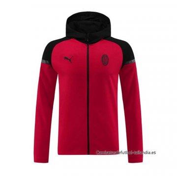Chaqueta con Capucha del AC Milan 2024-2025 Rojo Chaqueta con Capucha del AC Milan 2024-2025 Rojo