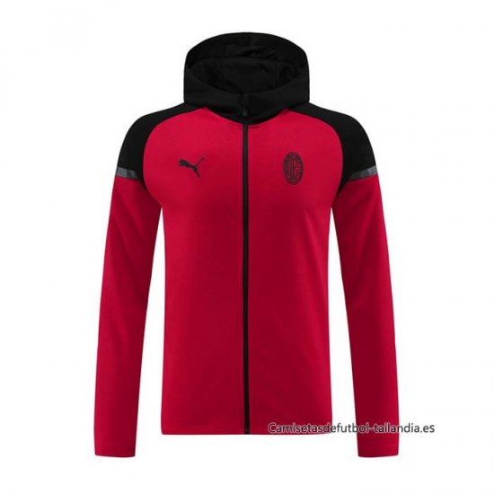 Chaqueta con Capucha del AC Milan 2024-2025 Rojo - Haga un click en la imagen para cerrar