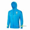 Chaqueta con Capucha del Brasil 2024-2025 Azul Chaqueta con Capucha del Brasil 2024-2025 Azul