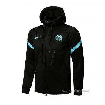 Chaqueta con Capucha del Inter Milan 2021-2022 Negro Chaqueta con Capucha del Inter Milan 2021-2022 Negro