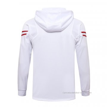 Chaqueta con Capucha del Paris Saint-Germain 2021-2022 Blanco