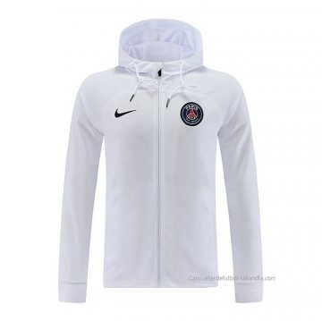 Chaqueta con Capucha del Paris Saint-Germain 2022-2023 Blanco Chaqueta con Capucha del Paris Saint-Germain 2022-2023 Blanco