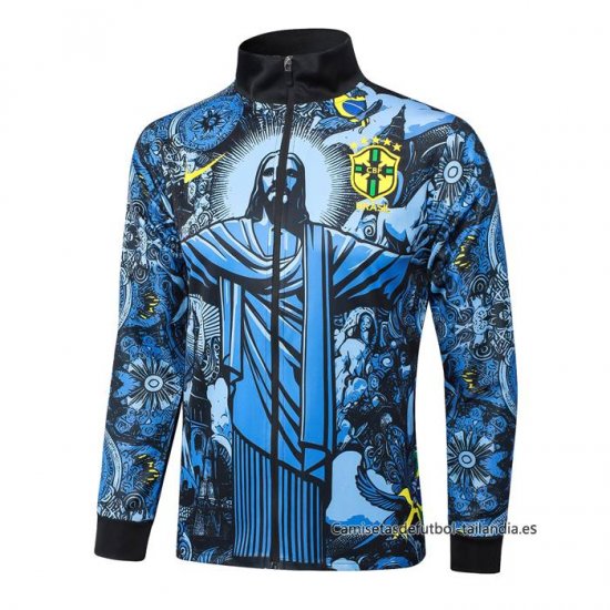 Chaqueta del Brasil Jesus 2024-2025 Azul - Haga un click en la imagen para cerrar