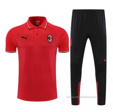 Conjunto Polo del AC Milan 2022-2023 Rojo Conjunto Polo del AC Milan 2022-2023 Rojo