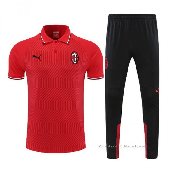 Conjunto Polo del AC Milan 2022-2023 Rojo - Haga un click en la imagen para cerrar