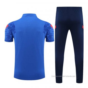Conjunto Polo del Atletico Madrid 2022-2023 Azul