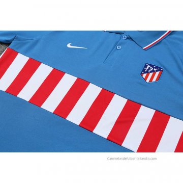 Conjunto Polo del Atletico Madrid 2022-2023 Azul
