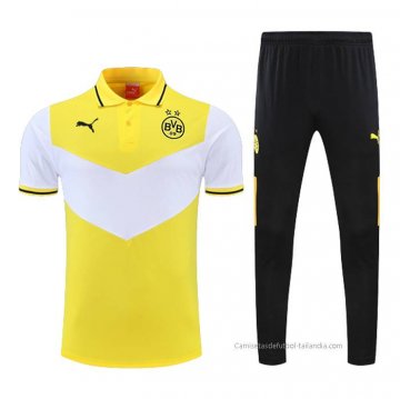 Conjunto Polo del Borussia Dortmund 2022-2023 Amarillo y Blanco Conjunto Polo del Borussia Dortmund 2022-2023 Amarillo y Blanco