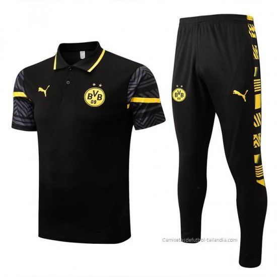 Conjunto Polo del Borussia Dortmund 2022-2023 Negro y Amarillo - Haga un click en la imagen para cerrar