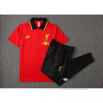 Conjunto Polo del Liverpool 2021-2022 Rojo