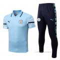 Conjunto Polo del Manchester City 2022-2023 Azul