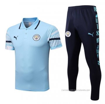 Conjunto Polo del Manchester City 2022-2023 Azul Conjunto Polo del Manchester City 2022-2023 Azul