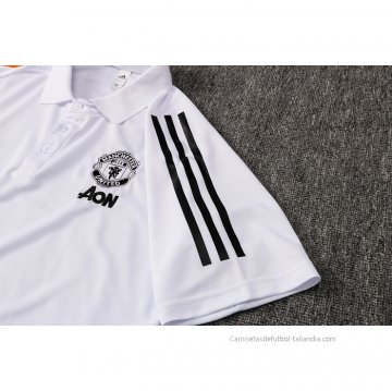 Conjunto Polo del Manchester United 2021-2022 Blanco