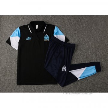Conjunto Polo del Olympique Marsella 2021-2022 Negro