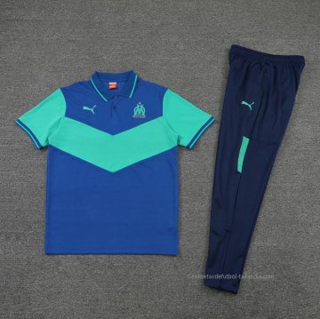 Conjunto Polo del Olympique Marsella 2022-2023 Azul y Verde