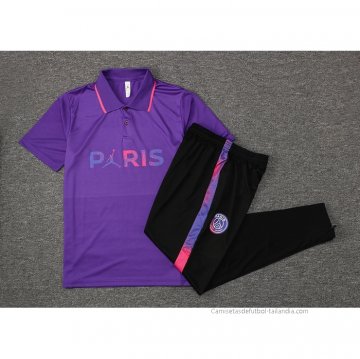 Conjunto Polo del Paris Saint-Germain Jordan 2021-2022 Purpura