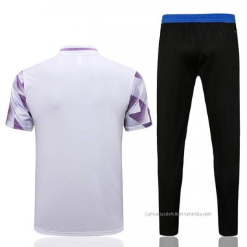 Conjunto Polo del Real Madrid 2022-2023 Blanco y Purpura