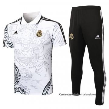 Conjunto Polo del Real Madrid Dragon 2024-2025 Blanco Conjunto Polo del Real Madrid Dragon 2024-2025 Blanco