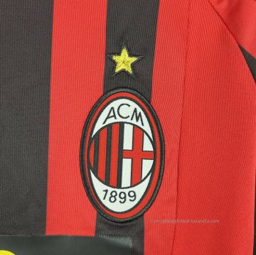 1ª Camiseta AC Milan Manga Larga Retro 2007-2008
