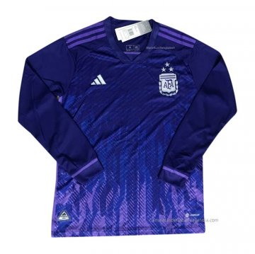 2ª Camiseta Argentina 3 Estrellas Manga Larga 2022 2ª Camiseta Argentina 3 Estrellas Manga Larga 2022