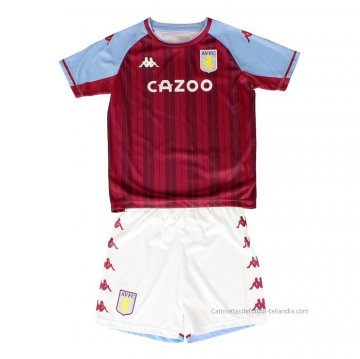 1ª Camiseta Aston Villa Nino 2021-2022