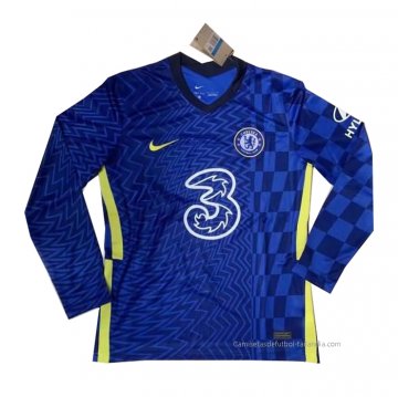 1ª Camiseta Chelsea Manga Larga 2021-2022 1ª Camiseta Chelsea Manga Larga 2021-2022