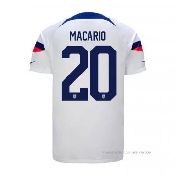 1ª Camiseta Estados Unidos Jugador Macario 2022 1ª Camiseta Estados Unidos Jugador Macario 2022