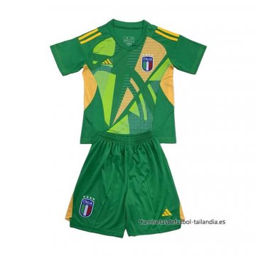 Camiseta Italia Portero Nino 2024-2025 Verde Camiseta Italia Portero Nino 2024-2025 Verde