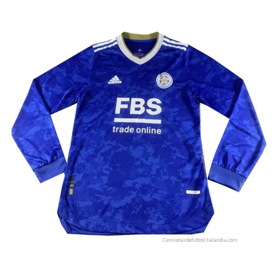 1ª Camiseta Leicester City Manga Larga 2021-2022 - Haga un click en la imagen para cerrar