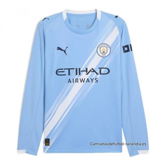 1ª Camiseta Manchester City Manga Larga 2025-2026 - Haga un click en la imagen para cerrar