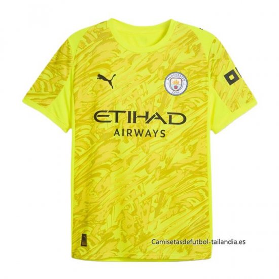 Camiseta Manchester City Portero 2025-2026 Amarillo - Haga un click en la imagen para cerrar