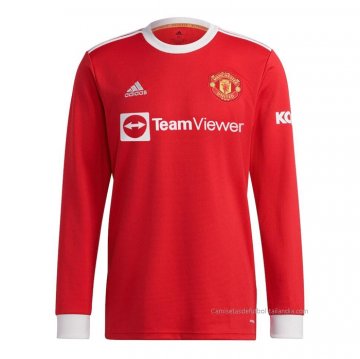 Camiseta 1ª Manchester United Manga Larga 2021-2022 Camiseta 1ª Manchester United Manga Larga 2021-2022