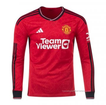 1ª Camiseta Manchester United Manga Larga 2023-2024 1ª Camiseta Manchester United Manga Larga 2023-2024