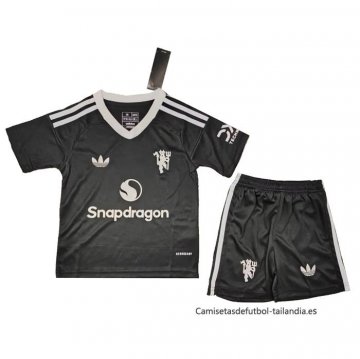Camiseta Manchester United Portero Nino 2024-2025 Negro Camiseta Manchester United Portero Nino 2024-2025 Negro